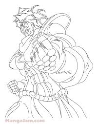 How To Draw Star Platinum From Jojo Bizarre Mangajam Com Jojo Bizarre Drawings Coloring Pages