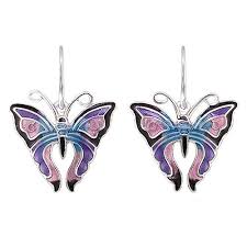 Beautiful Black And Purple Butterfly Madame Butterfly Earrings With Images Butterfly Earrings Butterfly Jewelry Purple Butterfly