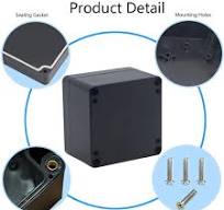 Raculety 2 Pack Project Box IP65 Waterproof Junction Box ABS Plastic Black Electrical Boxes DIY Electronic Project Case Power Enclosure ...