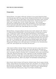 Then be born into a malay speaking family! Doc Morfologi Dan Sintaksis Siew Mei Academia Edu