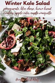 Winter Kale Salad With Pomegranate And Blue Cheese Recipe In 2020 Comfort Food Recipes Dinners Best Brunch Recipes Kale Salad