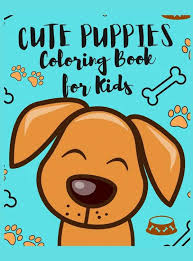 Coloring page with a fluffy puppy. Cute Puppies Coloring Book For Kids I W Seven Buch Jpc