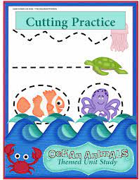 Download Ocean Animals Unit Study Preschool Cutting Practice 3 Boys And A Dog