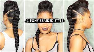 However, the ponytail hairstyle looks especially chic on long straight hair. Dope 3 Pony Braided Style Tutorial Youtube
