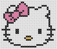 Cross Stitch Simple Anime Hello Kitty Cross Stitch 4 Free