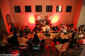 A mmp, as stated above, is when a group of people get together and solve a mystery while doing improv. Murder Mystery Dinner Party