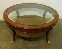 Product titlebowery hill round glass top coffee table in champagn. 50 Round Wood Coffee Table With Glass Top Americas Best Furniture Check More At Ht Dark Wood Coffee Table Round Glass Coffee Table Modern Glass Coffee Table