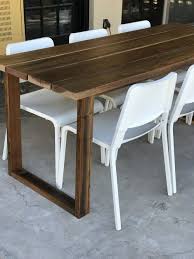 Diy Simple Outdoor Dining Table The Awesome Orange In 2020 Outdoor Dining Table Narrow Dining Tables Door Dining Table