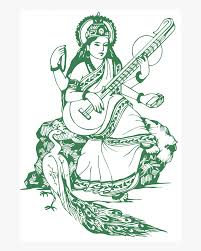 Devi saraswati is goddess of music, inner peace and knowledge. Saraswati Black And White Hd Png Download Transparent Png Image Pngitem
