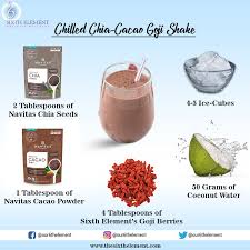 Chia seed adalah semacam makanan organik yang diolah dari biji bijian yang berasal dari tumbuhan salvia hisvanica yang biasa hidup diwilayah panas keunggulan dari makanan yang berbahan dasar chia seed adalah dapat bertindak sebagai antioksidan yang aktif dalam menangkal efek buruk dari. The Sixth Element Di Twitter Chilled Chia Cacao Goji Shake Recipe Blend Enjoy Ingredients 2 Tablespoons Navitas Chia Seeds 4 5 Ice Cubes 50 Grams Of Coconut Water 4 Tablespoons Of Sixth Element S Goji