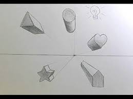 Picture One Point Perspective Point Perspective Draw Shapes