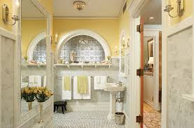 Yellow delivers a dose of happy into the otherwise serious space. Trendy And Refreshing Gray And Yellow Bathrooms That Delight