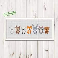 Maybe you would like to learn more about one of these? Tribal Nursery Boy Girl Gender Neutral Cross Stitch Boho Animals Cross Stitch Pattern Pdf Download Woodland Animals Forest Friends Kits How To Craft Supplies Tools Kromasol Com