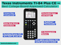 Texas Instruments Ti 84 Plus Ce Review Best College Board Approved Calculator 2 8 Inch Lcd Size Math Graphing Calculators Graphing Calculator College Board