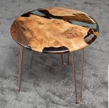 Side End Epoxy Coffee Table Mobilya Kendin Yap Mobilya Ahsap Isleme