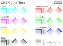 What color system does your pdf use? Cmyk Printer Line Test Sheet