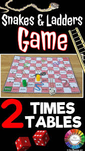 Make Learning The 2 Times Tables Fun With This Snakes And Ladders Game This Game Will Provide Students Times Tables Mathematics Activities Times Tables Games