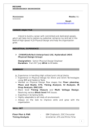 pd sample resume vlsi