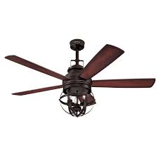 52 Genna 5 Blade Caged Ceiling Fan With Remote Control And Light Kit Included Ceiling Fan Light Kit Ceiling Fan With Remote Ceiling Fan With Light