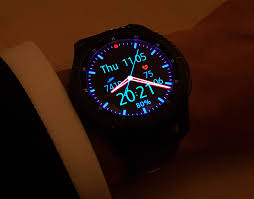 samsung gear s2 s3 watch face red neon hands rgb2