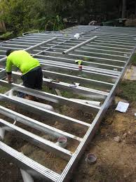 Construction Has Commenced On This Granny Flat Using Spantec Boxspan Steel Floor Framing Lindfield Nsw Steel Frame House Steel House Steel Frame