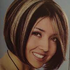 Chunky Blonde Highlights Eav Edgy Eavig Hair Haircut Instagram Shorthair Shoulderlength Hair Styles Short Hair Styles Brown Hair With Blonde Highlights