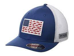 Columbia Pfg Meshtm Fish Flag Ball Cap Night Tide White Caps Head Out To Your Favorite River And Set Up Base Wearing The Columbia P In 2020 Columbia Pfg Ball Cap Cap