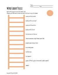 Learn vocabulary, terms and more with flashcards, games and other study tools. Word Ladder Worksheets Teaching Resources Teachers Pay Teachers