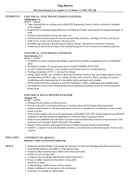 Electrical Engineer Electronics Engineer Resume Velvet Jobs