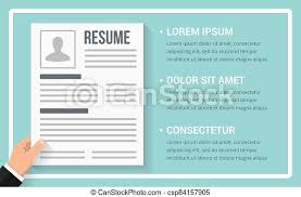 We also have templates that show header photos, background images or a mix of profile and background pictures. Resume Hand Holding Resume Background With White Frame And Place For Your Text Vector Eps10 Illustration Canstock