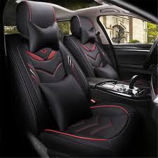 Black And Red Leather Car Seat Covers 13pcs Pu Leather Car Seat Cover Cushion Full Surround Universal For 5 Seats Car Interior Accessories From Automobiles Motorcycles On Banggood Com Leather Car Seat Covers Leather Car Seats Carseat Cover