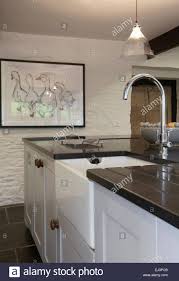 farmhouse sink high resolution stock