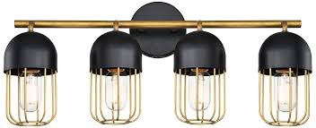 Black And Gold Bathroom Vanity Light Bathroom Lighting Palmerston 23 1 4 Wide Black And Gold 4 Light Bath Light In 2020 Black Bathroom Light Fixtures Bath Light Vanity Lighting