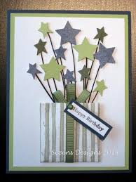 Teacher will appreciate handmade apple paper card craft. Splitcoaststampers Birthday Sceens Crafts Stars Cards Paper And By Atbirthday Stars 2014 02 1 Cards Handmade Card Making Birthday Birthday Card Craft