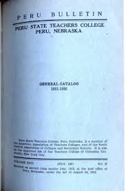 1931-1932 Catalog of Peru State Teachers College (Nebraska) by Peru State  College Library