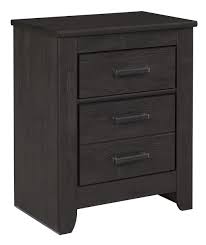 Large linear pulls add dimension and authenticity. Brinxton 2 Drawer Nightstand In Dark Charcoal B249 92