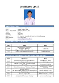 Format Resume Yang Betul Betul Format Resume Riwayat Hidup Kurikulum Cv Kreatif