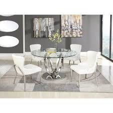 Orren Ellis Wilder 5 Piece Dining Set Wayfair In 2020 Glass Round Dining Table Glass Top Dining Table Dining Table