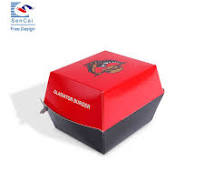 Burger Box Packaging Hamburger Boxes Logo Custom Burger and Fries Box