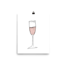 Everyone loved it and didn't miss the real champagne at all. Pink Champagne Print Mr Kate