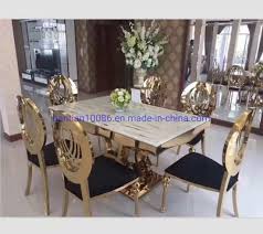It is made using a combination of solid rubberwood and manufactured wood. China Cheap Chair Gold Stainless Steel Event And Wedding Table Phoenix Chair For Dining Room China Wedding Chair Banquet Chair