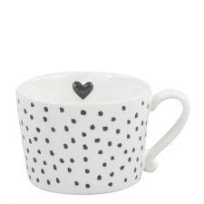 Bathroom Mug Clipart Black And White Mug White Little Dots In Black Koppen Servies Mok