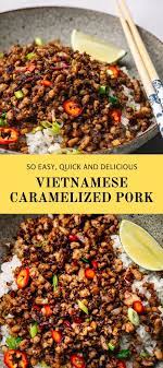 Vietnamese Caramelized Pork So Tasty And Easy To Make Ground Pork Recipes Pork Mince Recipes Pork Recipes