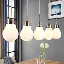 Die schicke esstischlampe ist günstig aus der eu zu haben: Led Hangelampe Bado Gluhlampenform Dimmbar 5 Fl Kaufen Lampenwelt De