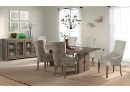 These upholstered dining chairs are just the thing for adding a touch of cottage charm to your dining room. 5054 Urban Swag 7 Piece Urban Dining Set With 6 Upholstered Chairs