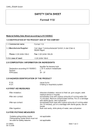 SAFETY DATA SHEET Formsil 113/