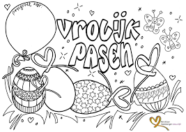 Paaseieren Kleuren Kleurplaat