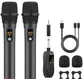 Amazon.com: Aveek Wireless Microphone for Karaoke, 2.4GHz ...