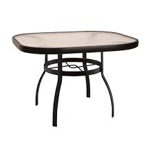 Creates an elegant and modern look. Woodard Deluxe 42 Square Glass Top Dining Table 826140w