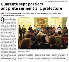 Recrutement Quarante Sept Postiers Ont Prete Serment A La Prefecture De La Loire Dont 13 Contrats D Avenir C Le Progre Le Progres Recrutement Vendredi Matin
